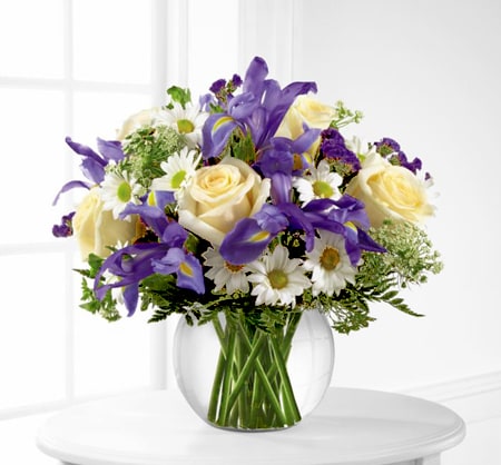 Iris, Roses and Daisies